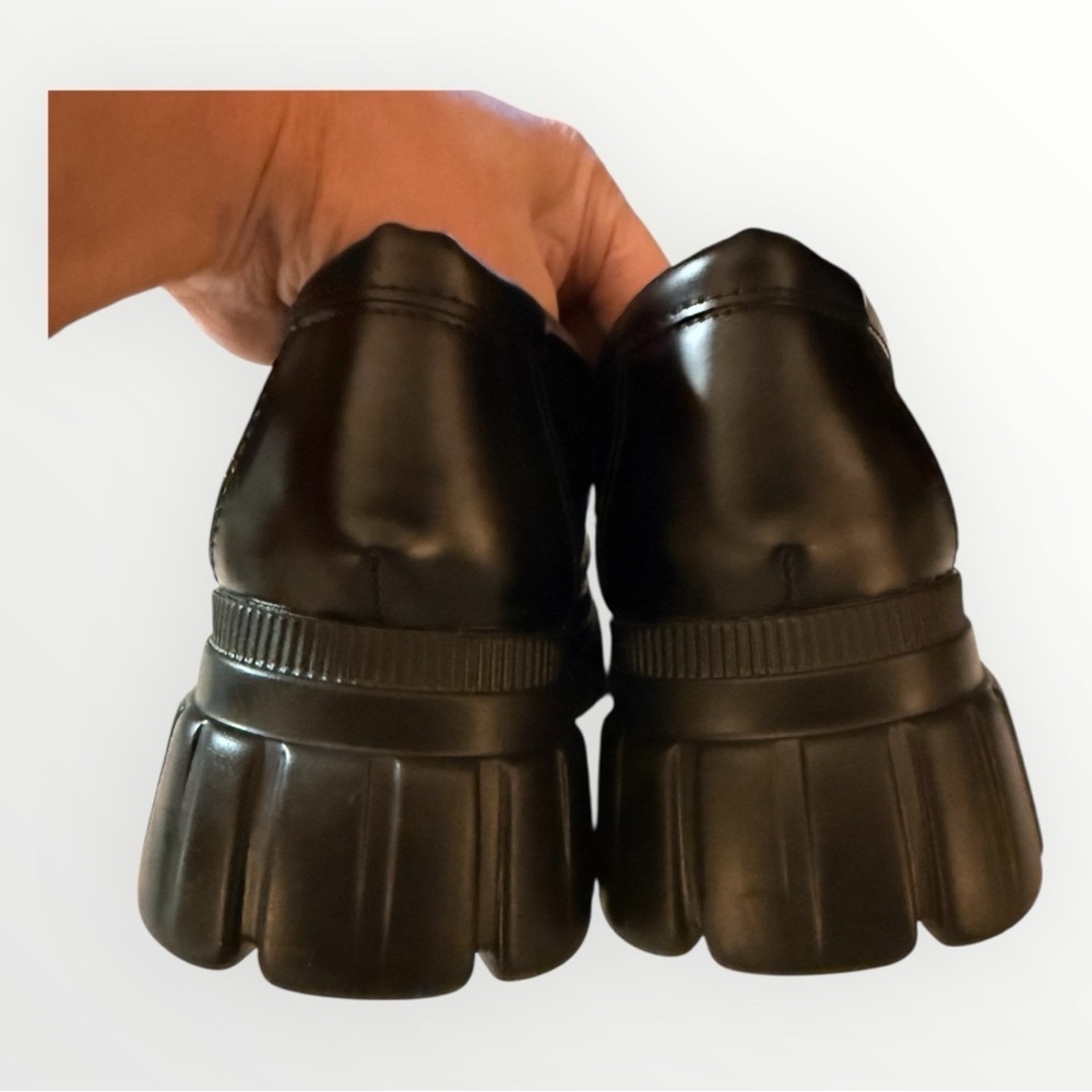 ASOS Black Loafers with Gold Buckle - Picture 5 of 9